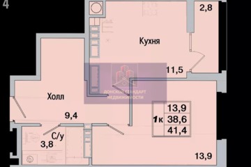1-к квартира, 38 м², 5/10 эт.